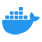docker logo, technology used by Flask Soft Dashboard PRO