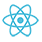 react logo, technology used by Django React Berry